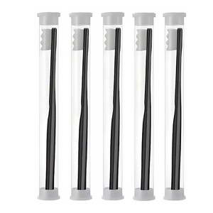 Kitcheniva 5 Pack Ultra-Fine Bristle Toothbrush for Sensitive Teeth, Black - 1 of 4