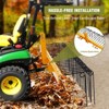 COZONY 72" Steel Spring Coil Tine Landscape Rake, 3 Point Tow Behind Hitch Attachment for Leaves, Straw, and Grass - 3 of 4