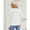 Womens Light Weight Cardigan Long Sleeve Front Button Down Semi-Sheer Cardigan Open Front Sweater Cardigan - 2 of 4