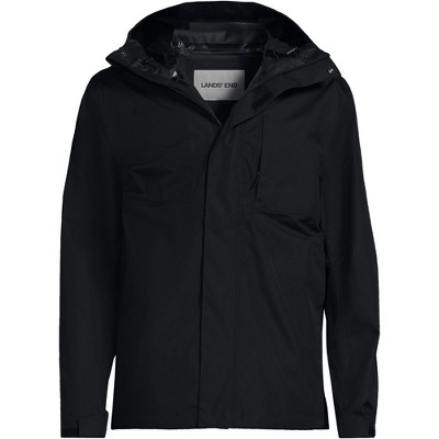 Lands' End Men's Waterproof Raincoat - Medium - True Black — фото 3