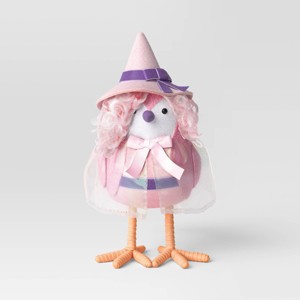 Featherly Friends™ Good Witch Bird Figurine - Hyde and EEK! Boutique™ Pink - 1 of 3