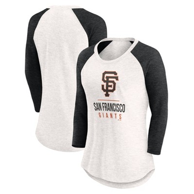 MLB San Francisco Giants Women's White 3/4 Sleeve Fashion T-Shirt