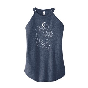 Women's - Instant Message - Star Cat Graphic High Neck Tank - 1 of 4