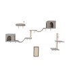 DOMETOUR Wall-mounted Cat Tree with 2 Cat Condos House, 3 Cat Wall Shelves, 2 Ladder, 1 Cat Perch, Sisal Cat Scratching Posts and Pad - 2 of 4