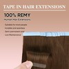 Jessie's Wig 18-26 Inch Tape In Hair Extensions 50g For Women Thin Hair Straight #4 Light Brown 20 Pcs/Pack - 3 of 4