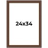 PosterPalooza | Traditional Brown Picture Frame - UV Acrylic, Foam Board Backing, Hanging Hardware - 2 of 4