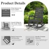 Hyleory Extra Wide HDPE Outdoor Adirondack Rocking Chair with Built-In Footrest and 30° Recline for Ultimate Relaxation - 3 of 4