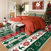 Christmas Washable Non Slip Area Rug Xmas Holiday Rug Soft Non Shedding Floor Covering Low Pile Thin Foldable Mat for Living Room Bedroom Kitchen - 4 of 4