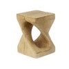 Twisted Spiral Patio End Tables, MGO Accent Table, Wood-Look Outdoor End Table for Patio or Indoor Use, Outdoor Side Table -Christopher Knight Home - 3 of 4