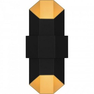 Quoizel Lighting Chasm 1 - Light Sconce in  Matte Black Gold - 1 of 4