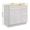 LOVMOR in Plywood Bath Vanity Cabinet with 3 Drawers without Top for Kitchen, Bathroom, Living Room - 4 of 4