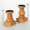 Sullivans 8.25" & 6.75" Pillar Candle Holder Set of 2, Brown - 4 of 4