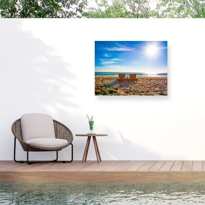 Trademark Fine Art - Preston Florida Beach Chair Matted Framed Art