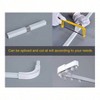 Room Divider Ceiling Track Set Curtains with Hooks Corner Connectors Set of 2 Top Brackets White 12 - 18 ft Curtain Rail System - 3 of 4