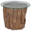 vidaXL Coffee Table Teak Glass 19.7"x15.7" - 2 of 4
