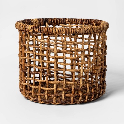 Banana Bark Round Open Weave Basket Natural - Opalhouse™