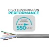 Monoprice Cat6 Ethernet Bulk Cable - Network Internet Cord - Solid, 500Mhz, UTP, CMR, Riser Rated,  Pure Bare Copper Wire, 23AWG, 1000ft, Gray - 2 of 4