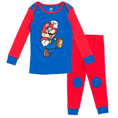 SUPER MARIO Nintendo Baby Pajama Shirt and Pants Sleep Set Newborn to Infant