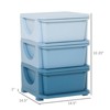 FONTOI 3 Tier Kids Storage Unit with Drawers Chest for Boys Girls Toddlers, Toy Organizer Tower for Nursery Kindergarten, Blue, 14.5"*22.25"*14.5" - 3 of 4