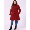 Agnes Orinda Women's Plus Size Winter Single Breasted Outfits Utility Belted Fashion Overcoats - 3 of 4