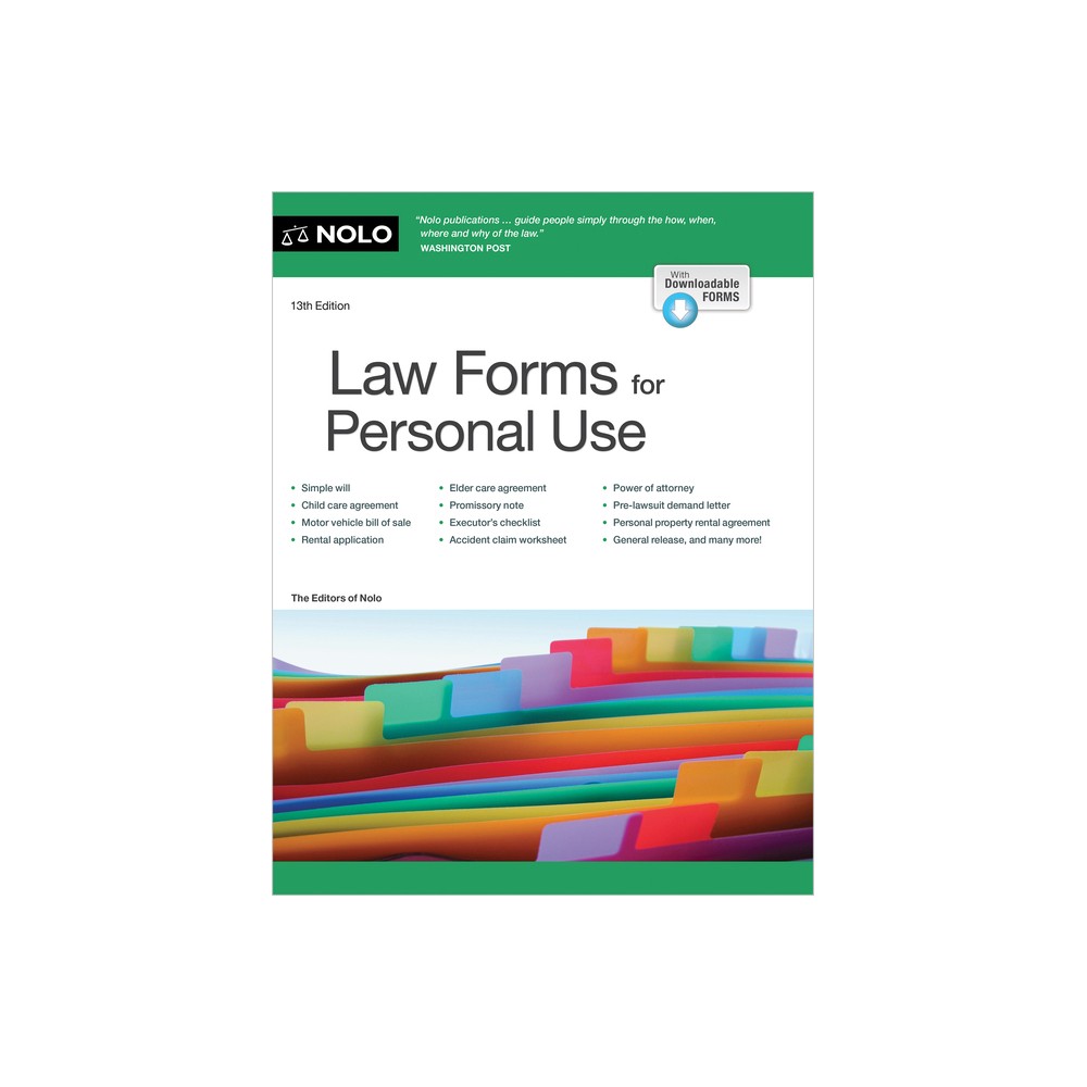 Law Forms for Personal Use - 13th Edition by The Editors of Nolo Nolo the Editors (Paperback)