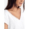 ellos Women's Plus Size Crochet Trim Tee - 4 of 4