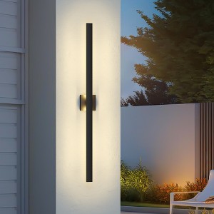 LamQee Aluminum Long Outdoor Modern LED Wall Light Slim Linear Exterior Lighting Fixtures Wall Mount - 1 of 4