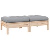 2-seater Garden Sofa Set of 2 Gray vidaXL - 2 of 4