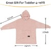 Catalonia Blanket Hoodie Sweatshirt for Kid, Fleece Snuggy Soft Wearable Blanket Pullover 4-12 Years Boy Girl Cozy Warm Gift - 4 of 4
