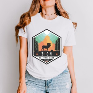 Simply Sage Market Zion National Park Badge Short Sleeve Tee - 1 of 4