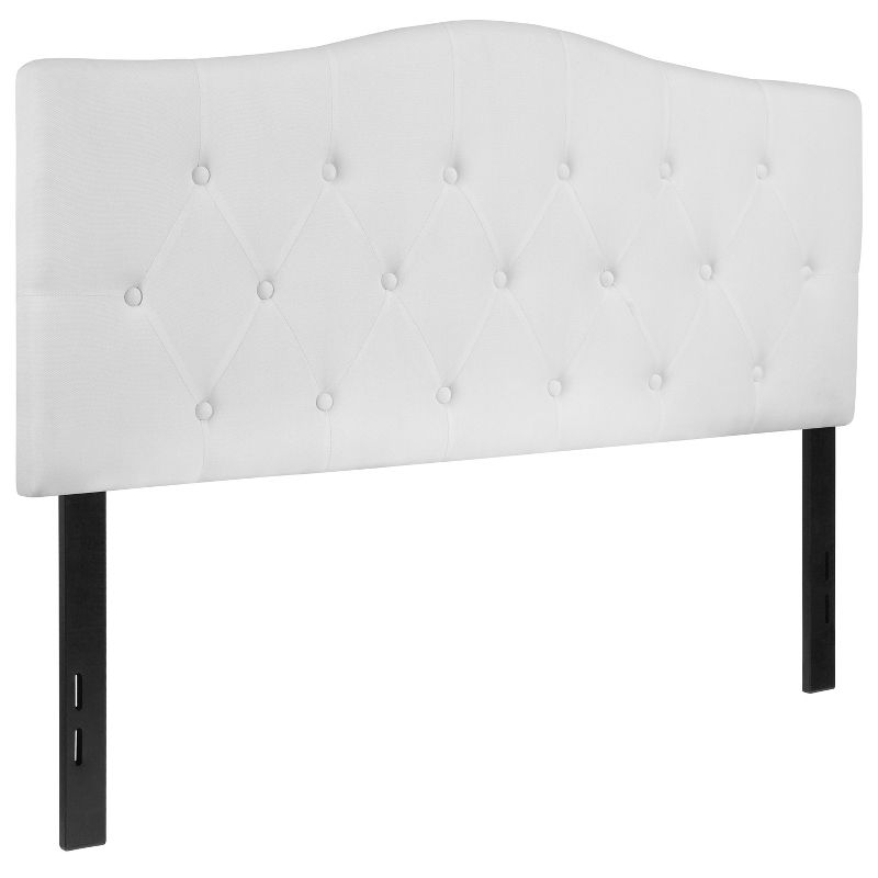 Emma and Oliver Arched Button Tufted Upholstered Headboard, 5 of 12