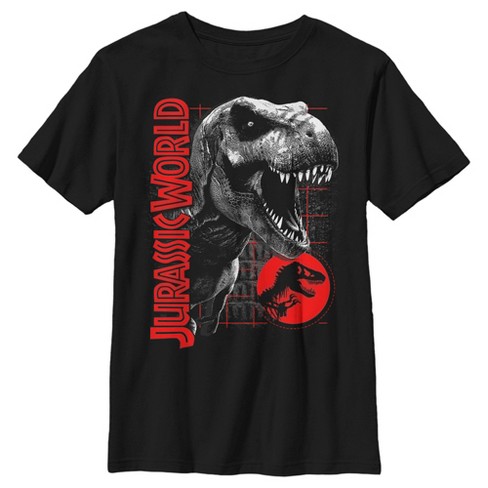 Boy's Jurassic World Realistic T-rex T-shirt - Black - X Large