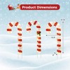 Costway 3 PCS Pre-Lit Candy Canes 31.5"H Xmas Yard Signs with 75 LED Lights Zip Ties - 3 of 4