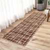 All-Polyester Pearl Velvet Cotton TPR Washable Foldable Back Printed Carpet - Irregular Checkered Design, Easy to Clean - 3 of 4