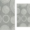 Knightsbridge Stylish And Comfortable Traditional Orbit Design 2 PC Cotton Bath Rug Set 20"x30" & 24"x40" Light Blue - 4 of 4