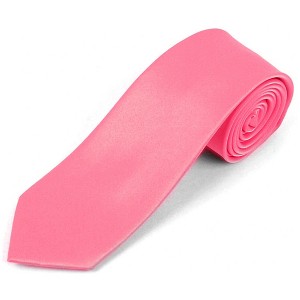 Men's Solid Color 2.75 Inch Wide And 57 Inch Long Slim Neckties - 1 of 4
