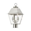 Livex Lighting Wentworth 2 - Light Post Light in  Brushed Nickel - 4 of 4