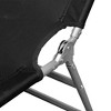 vidaXL Patio Lounge Chair Folding Sunlounger Outdoor Poolside Sunbed Steel - Black - 4 of 4