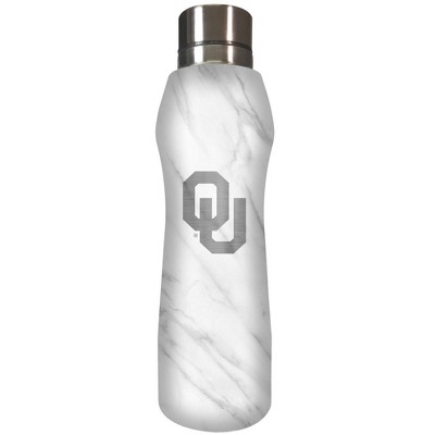 NCAA Oklahoma Sooners 20oz Marble Curve Stainless Steel Water Bottle