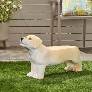 Whimsical Dog-Shaped Outdoor Bench Features Durable Lightweight Concrete Build and No-Assembly Design for Garden Spaces -3irtyhousy - 1 of 4
