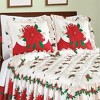 Collections Etc Christmas Bouquet Ruffle Edge Pillow Sham Gender Neutral Red - 2 of 2