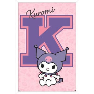 Trends International Hello Kitty and Friends: 24 College Letter - Kuromi Framed Wall Poster Prints - 1 of 4