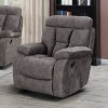 Bogata Upholstered Glider Chair Mushroom - Steve Silver Co.: Polyester Recliner, No Tools Assembly - 4 of 4