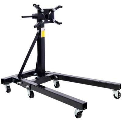 Syemin Lift Jacks Folding Engine Stand 2000 LBS Capacity Motor Hoist 360 Degree Adjustable Auto Repair Rebuild Jack, Black, 43"*11.8"*6.5"