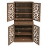 Chery Life 4-Door Beige Storage Cabinet with 1 Drawer & 4 Adjustable Shelves - Decorative Symmetrical Carved Panel Design - 4 of 4