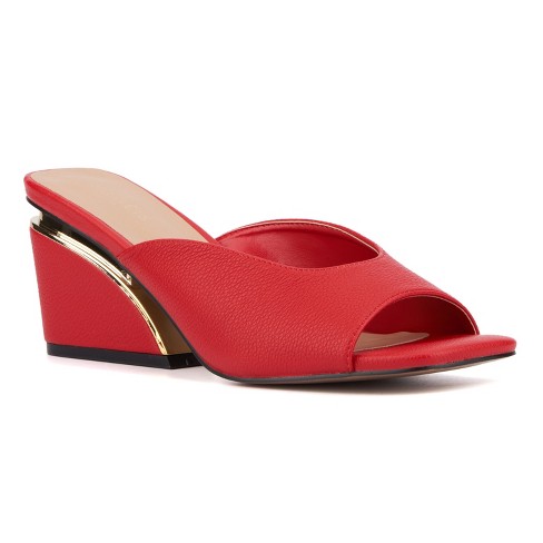 Torgeis Women's Carissa Wedge Slide - 7.5, RED - image 1 of 4