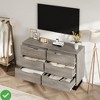 6 Dresser for Bedroom, 47.2" Freestanding Wide Dresser Vertical Drawer Cabinet with Storage, - 4 of 4