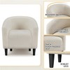 Yaheetech Upholstered Armchair Accent Barrel Chair - 4 of 4