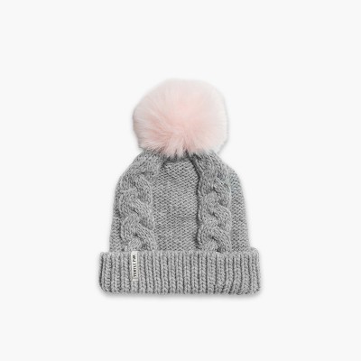 Turtle Fur Youth Girls Lizzy Faux Fur Pom Beanie