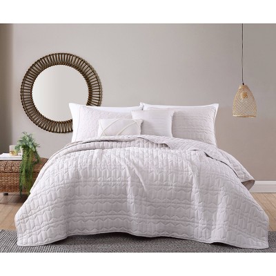 Queen 5pc Kori Enzyme Washed Quilt Set Taupe - Geneva Home Fashion : Target